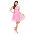 Grace Karin Nouveauté Nice Design Fille Bling Bling perlée courte robe de bal rose CL6151-2 #